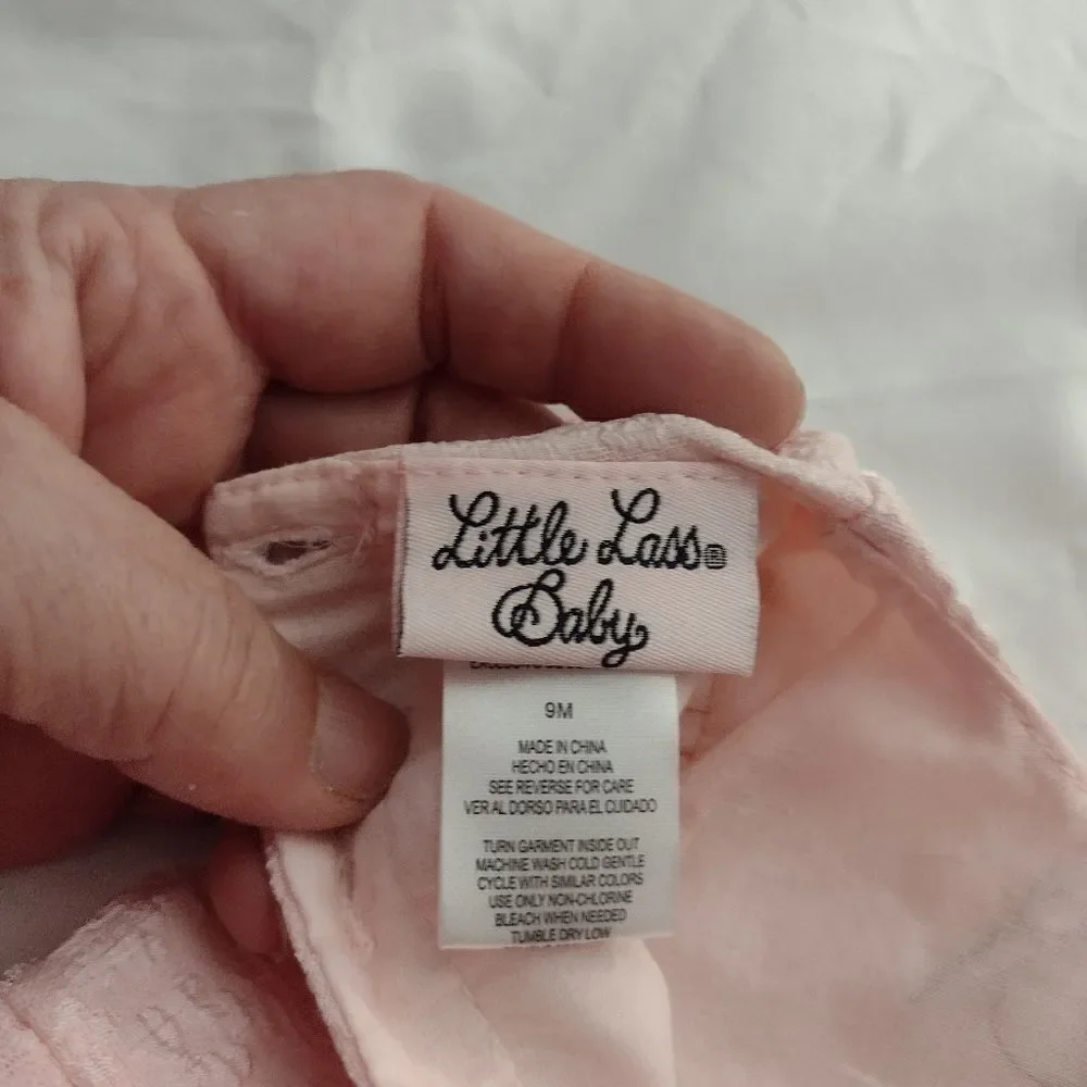 Little Lass Baby Pink Dress Size 9 Months NWT (Chi017)